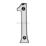 M Marcus Heritage Brass Numeral 1 - Face Fix 76mm Traditional font